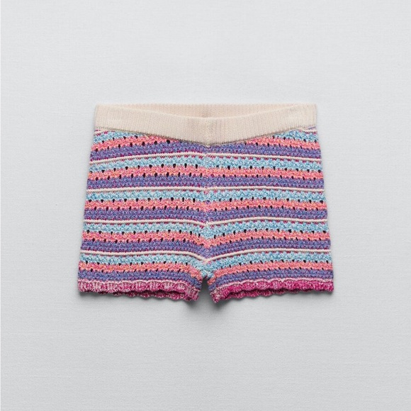 NWOT Zara crochet shorts size Large - Picture 2 of 5